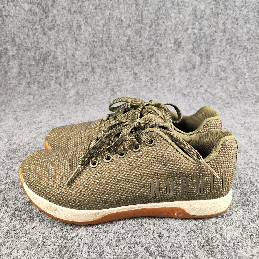 NOBULL Shoes Mens Size 5.5 Green Mesh Low Top Trainer Gum Sole Sneakers